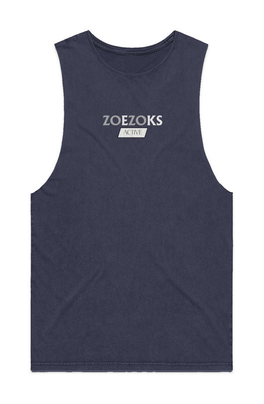 Zoezoks Men Stone Wash Barnard Tank